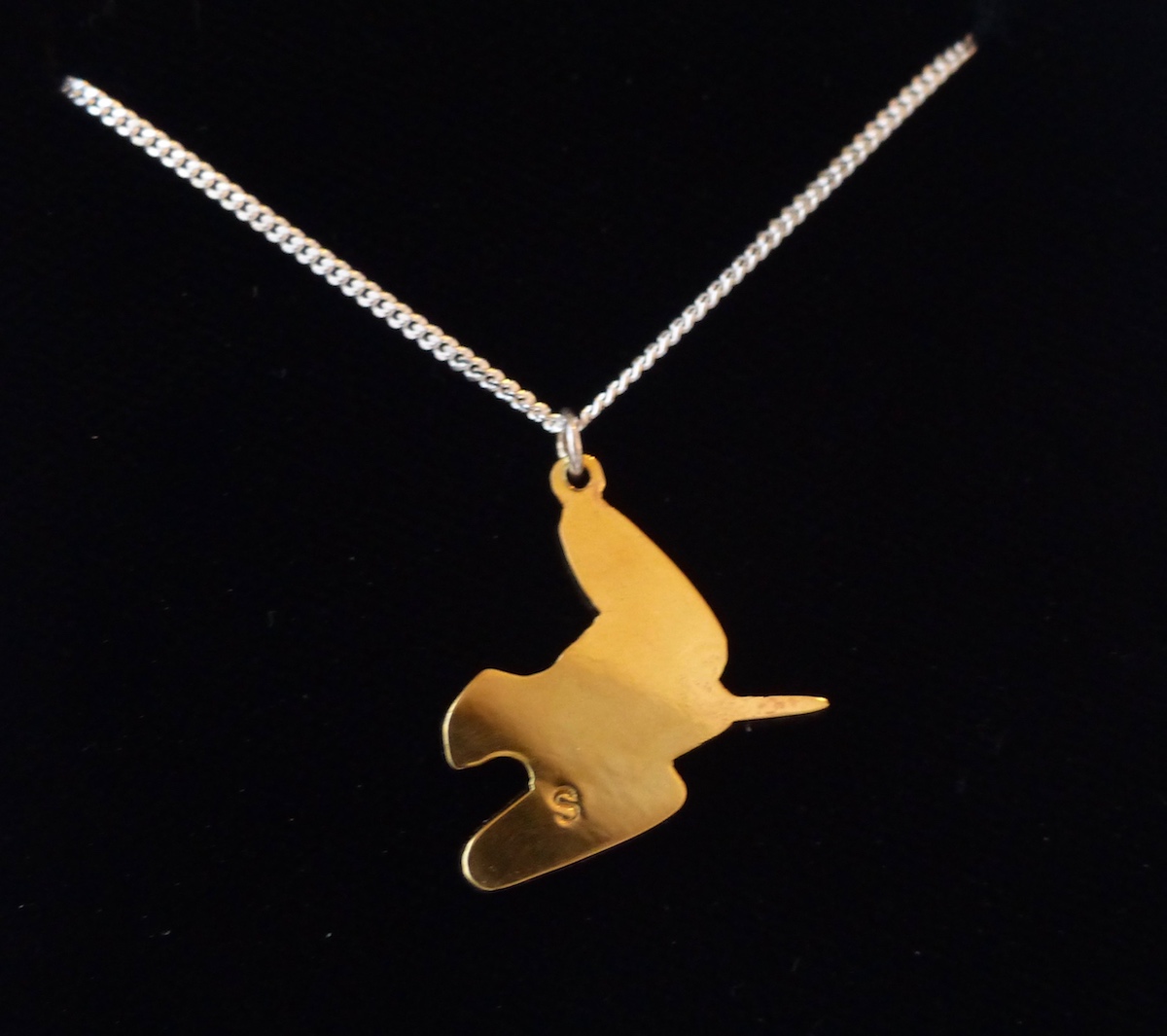 Irish fifty pence Woodcock with silver chain brass reverse side