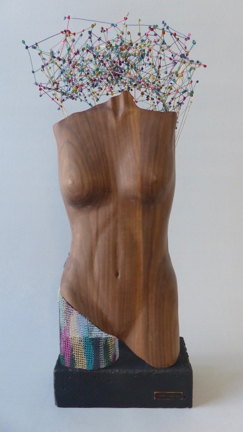 Flow state - Walnut crochet female torso