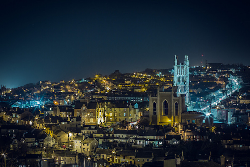 Cork city at night