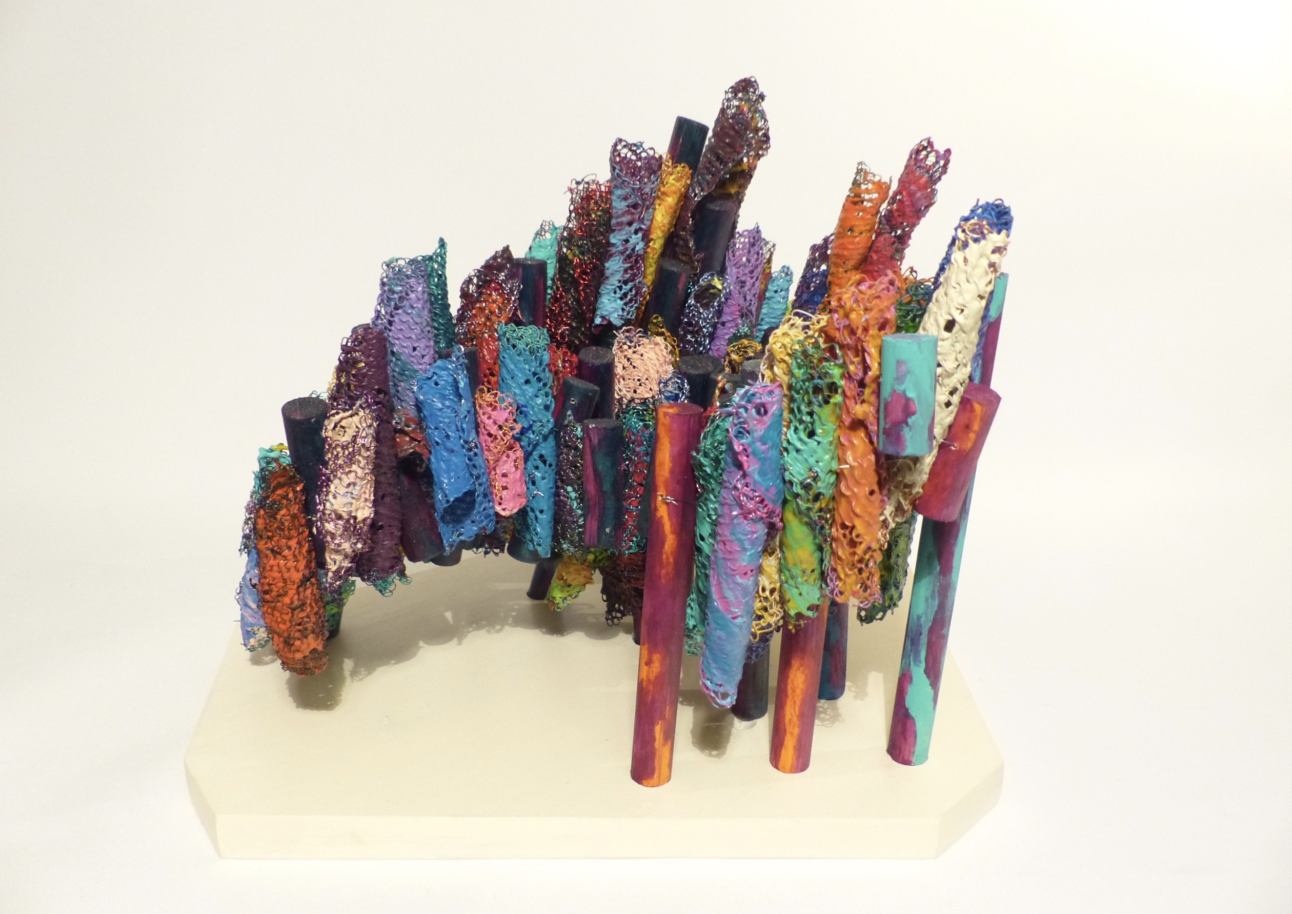 Wire and wood island becomes a bridge back